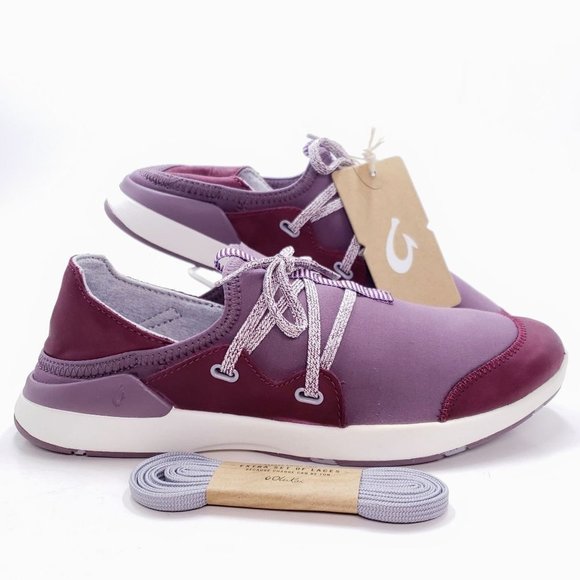 OluKai Miki Li Sneaker Mauve Plum Drop In Heel Hybrid Sandal Shoe Womens Sz 8.5 - Picture 1 of 11